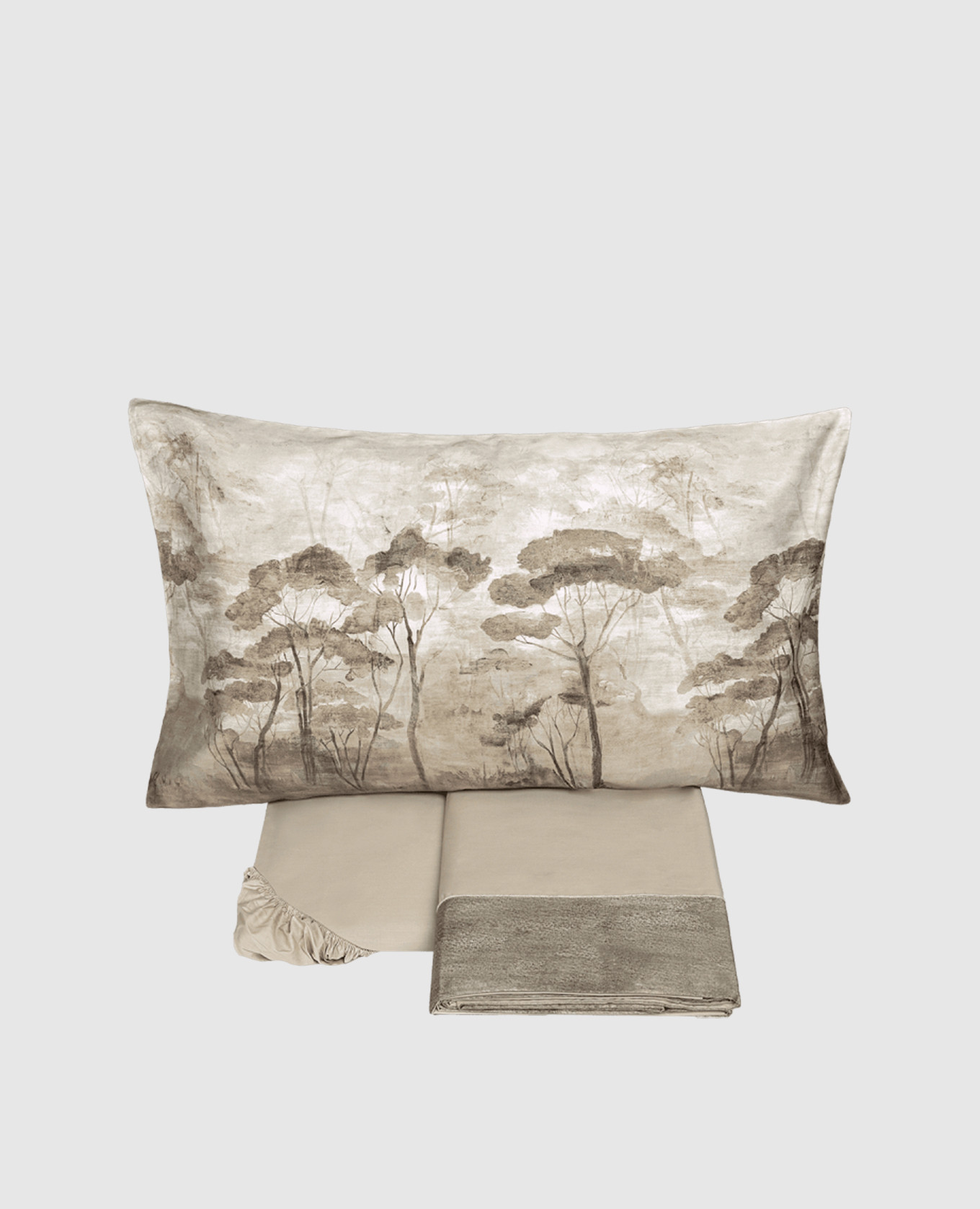 

Beige Nemora printed bedding set Fazzini