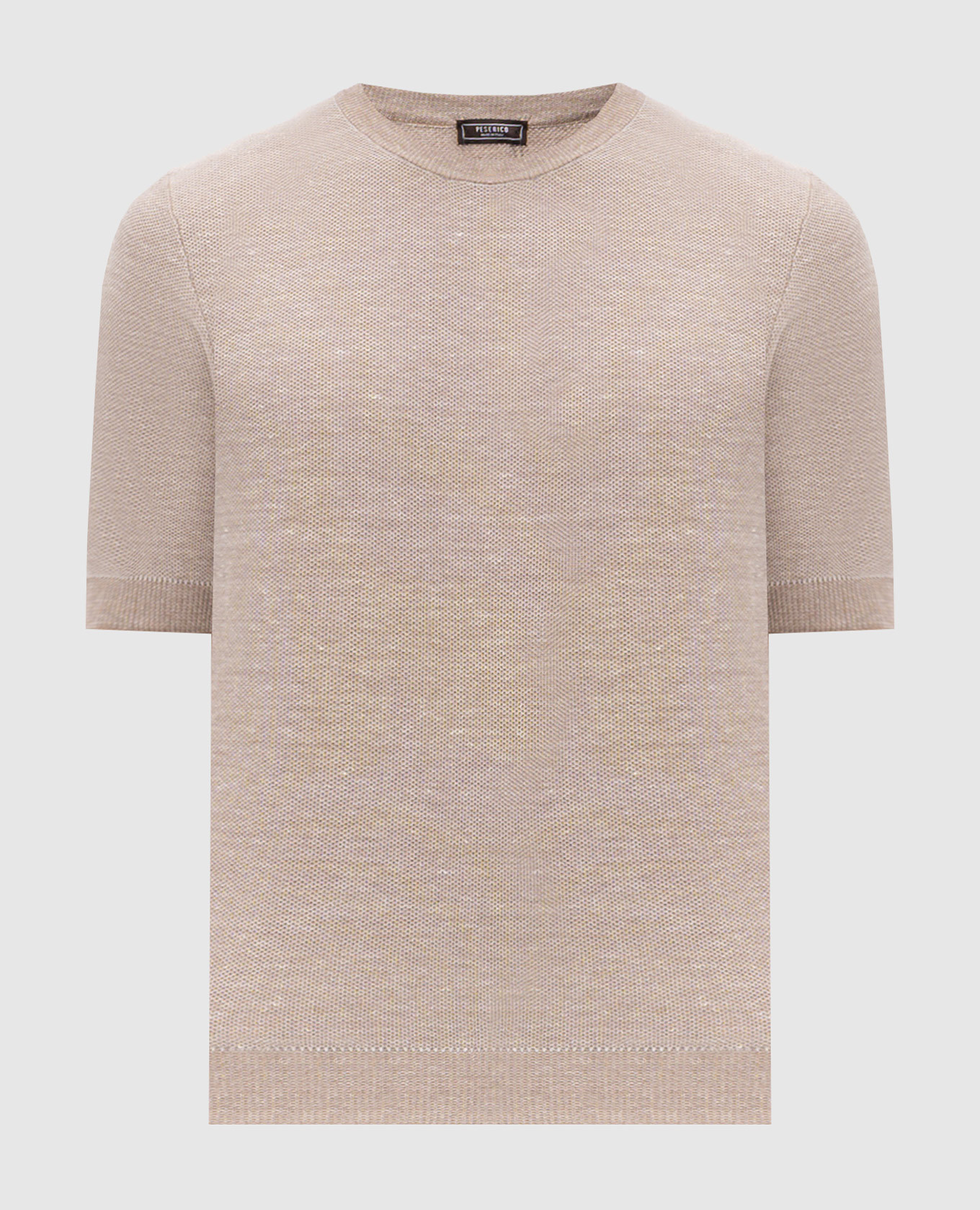 

Brown linen t-shirt Peserico