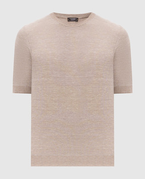 Peserico Brown linen t-shirt R59472F129108N