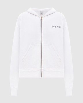 Sporty & Rich Ivory insulated sports jacket with logo embroidery ST094712326WH01