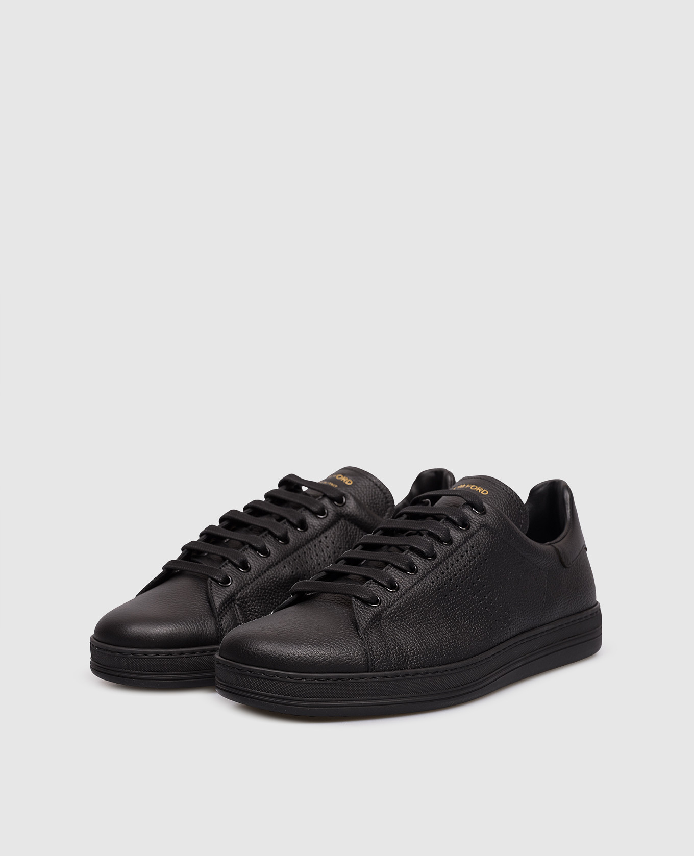 Black leather Warwick sneakers Tom Ford 2