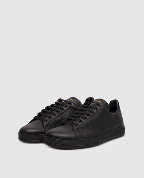 Tom Ford Black leather Warwick sneakers J1507LCL045L