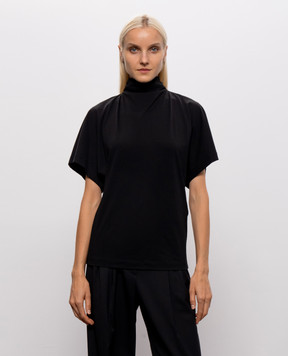 Juun.j Black T-shirt with collar JW6842W105