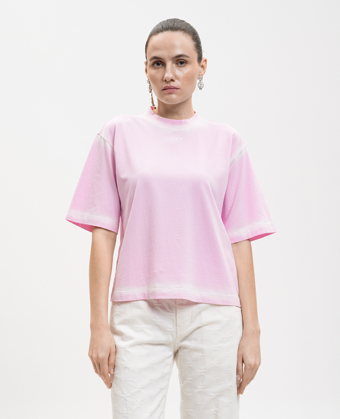 

Pink Spray T-shirt with logo print Off-White