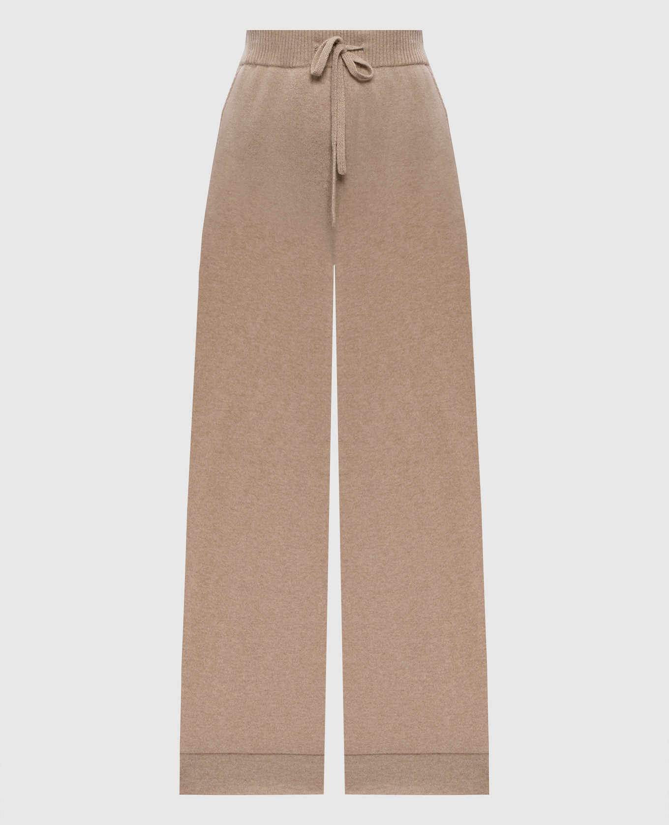 Beige cashmere pants