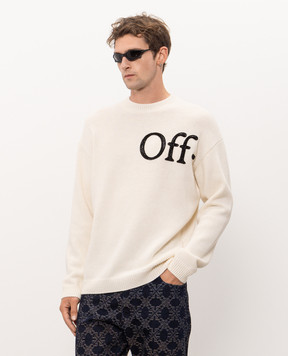 Off-White Ivory wool sweater 44MHE20QF26K001