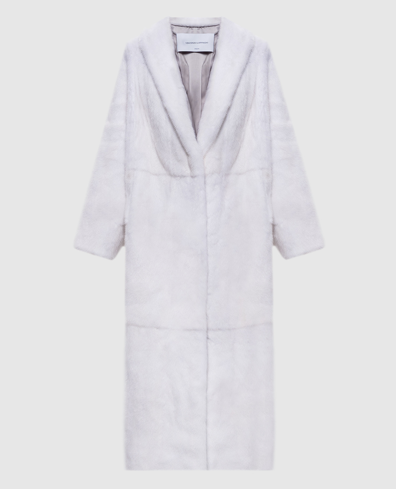 Ivory long mink fur coat