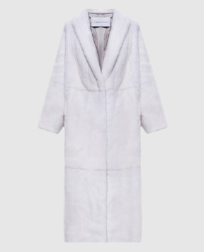 Vincenzo Loffredo Ivory long mink fur coat VIS022AN26B