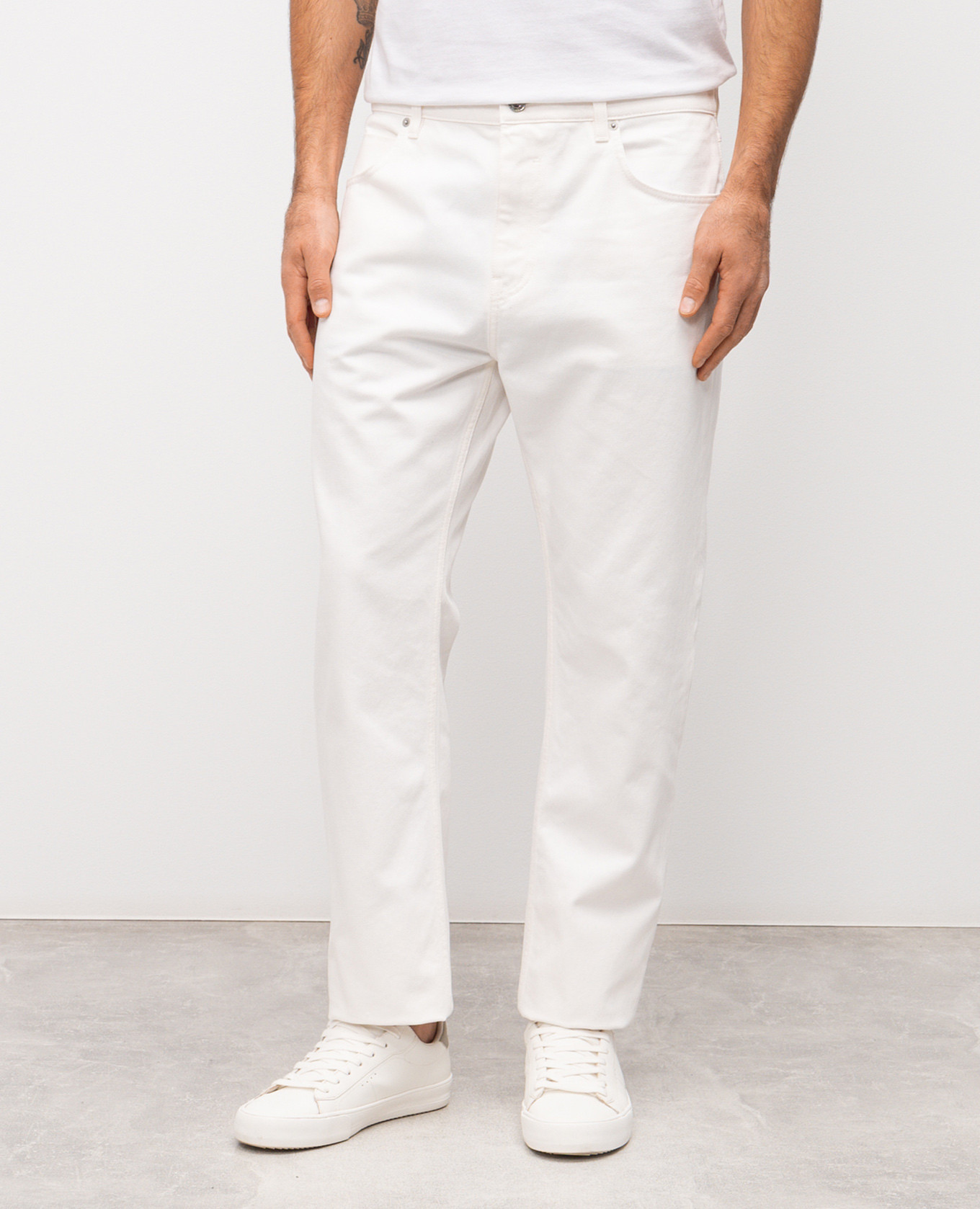 White jeans with logo Balmain 3