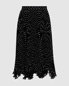 Valentino Black polka dot silk skirt 8B3RAEL59AB