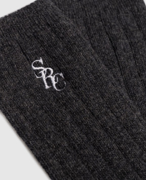 Sporty & Rich Gray wool and cashmere socks AC07864302GY11