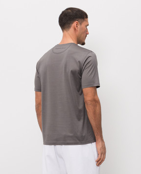 Stefano Ricci Grey T-shirt with monogram logo MNH6105140TE0001