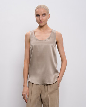 Brunello Cucinelli Beige silk top M0C59E0600