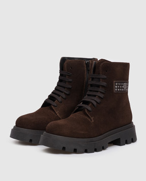 Maison Margiela MM6 Children's brown suede shoes 839363640