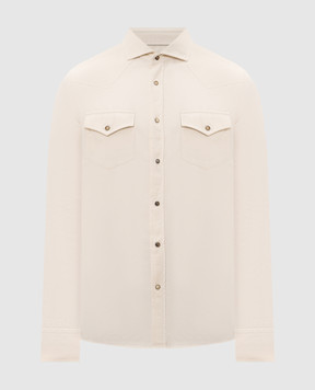 Brunello Cucinelli Ivory velvet shirt ML6884008