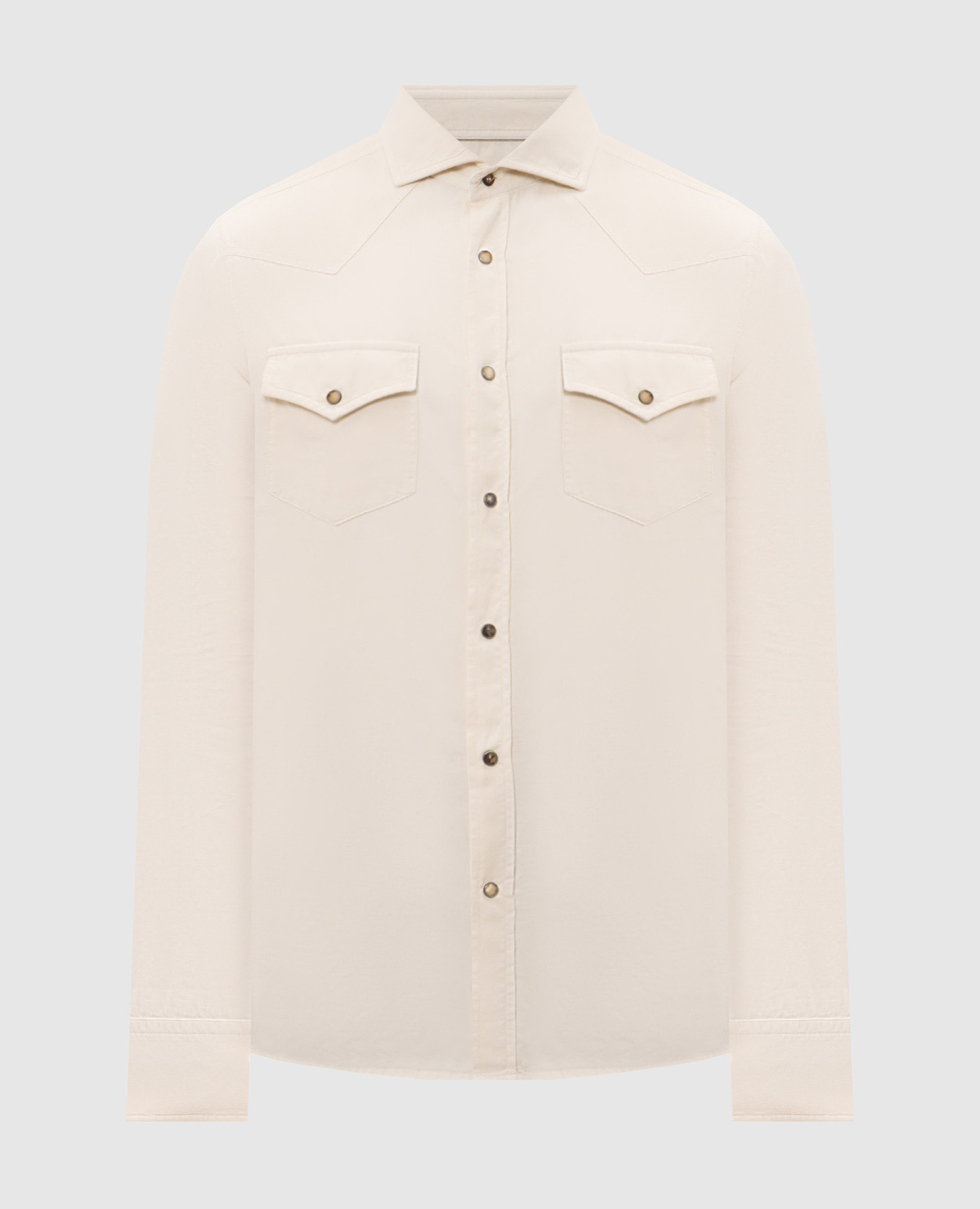 Ivory velvet shirt