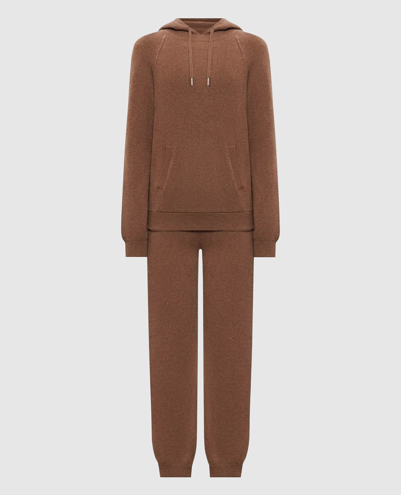 Brown cashmere tracksuit