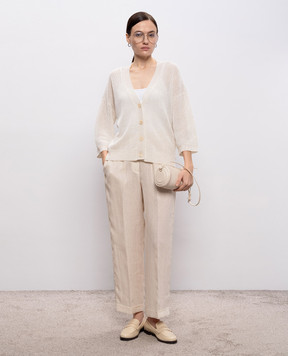 Peserico Ivory openwork cardigan A99032F129234R