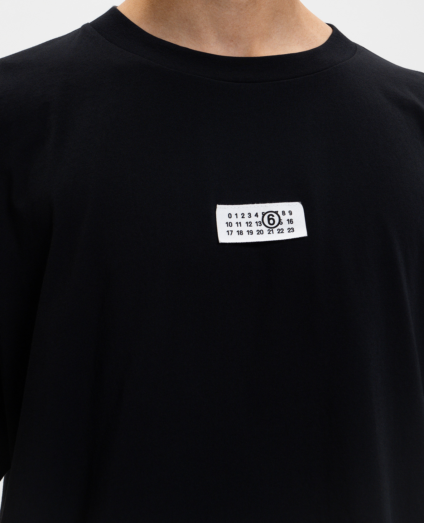 

Black T-shirt with logo patch Maison Margiela MM6