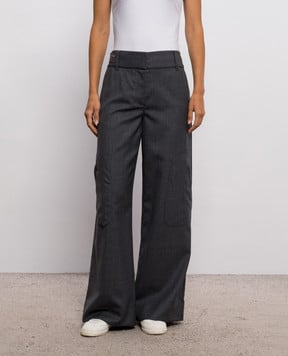 Off-White Grey wool cargo pants 2FH00666B