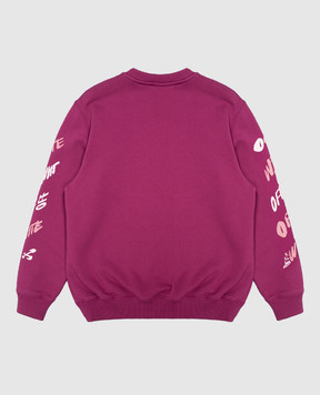 Off-White Children's pink sweatshirt with print 44GBA001F26F003