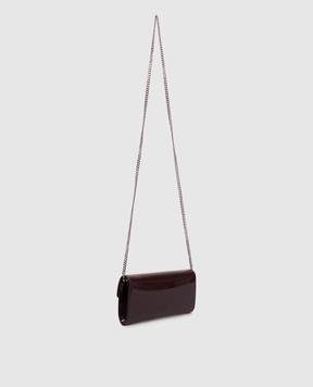 Jimmy Choo Bing burgundy patent leather clutch BINGWALLETCHAINRMR