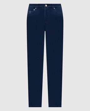 Brunello Cucinelli Blue jeans with logo patch M237PX1290