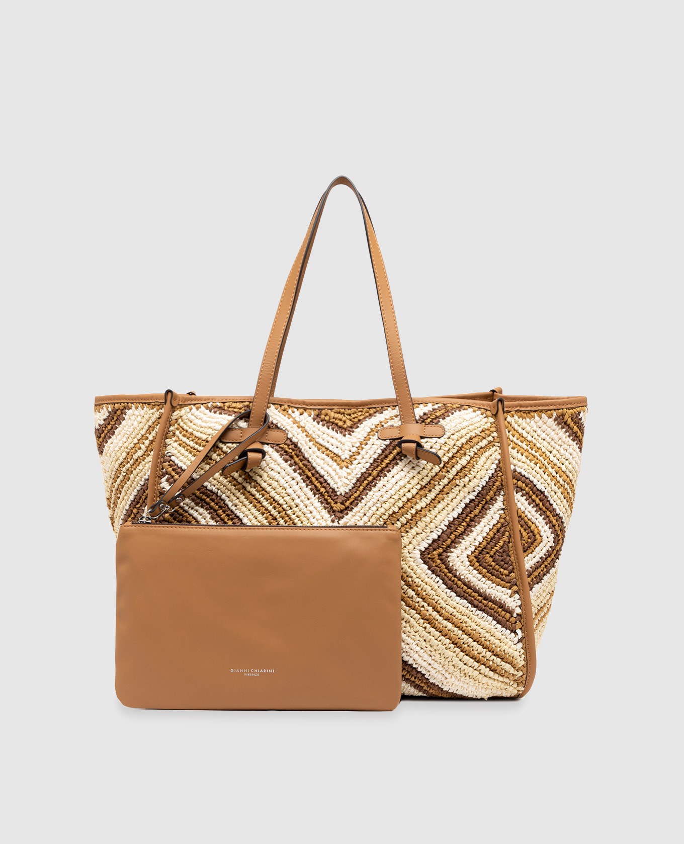 Marcella woven patterned tote bag Gianni Chiarini 5