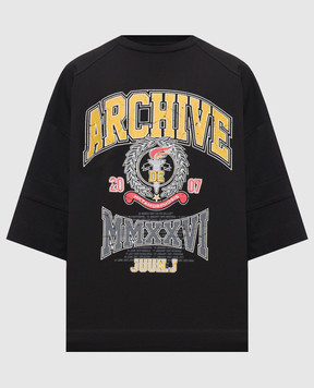 Juun.j Black Max Fit T-shirt with print JC6342P005