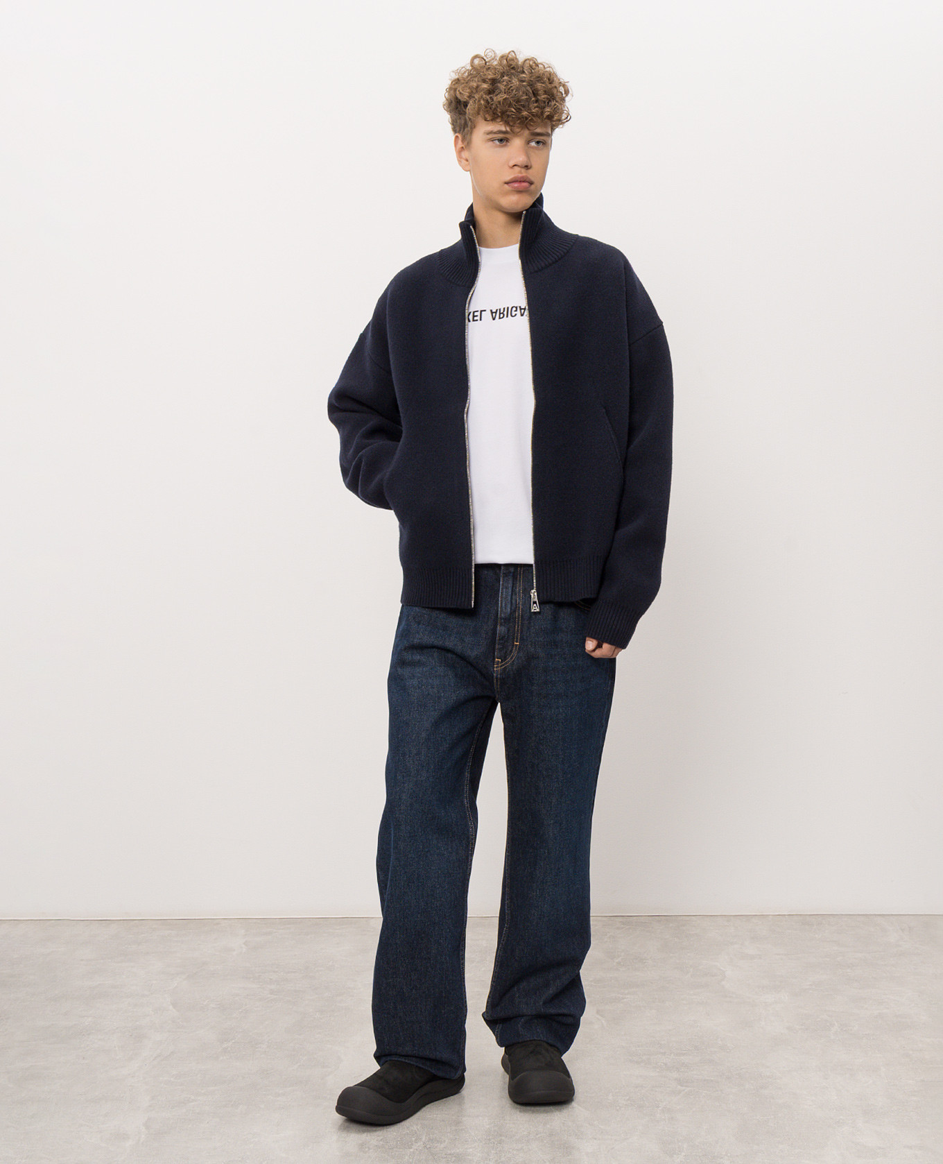 Blue Core Cardigan with Wool Axel Arigato 2