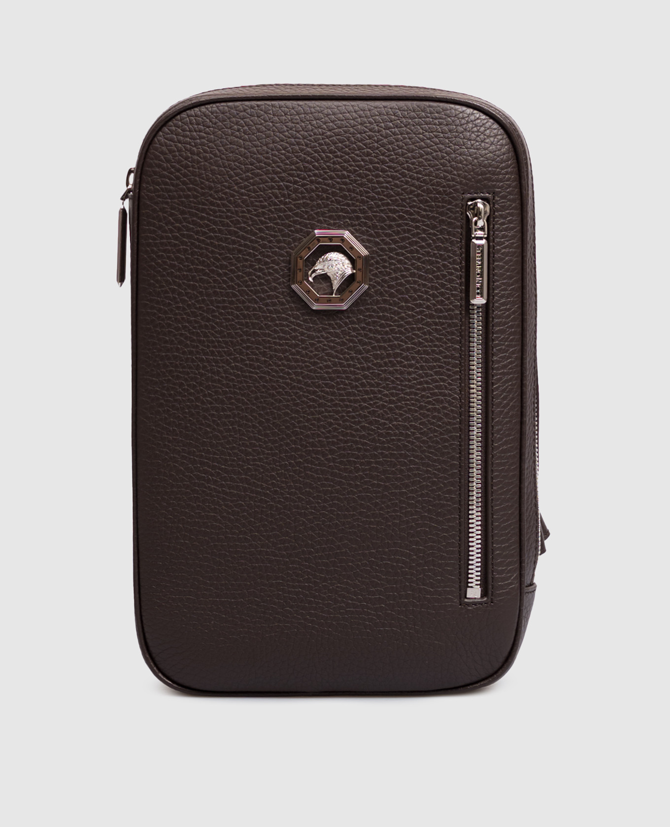 Brown leather sling bag