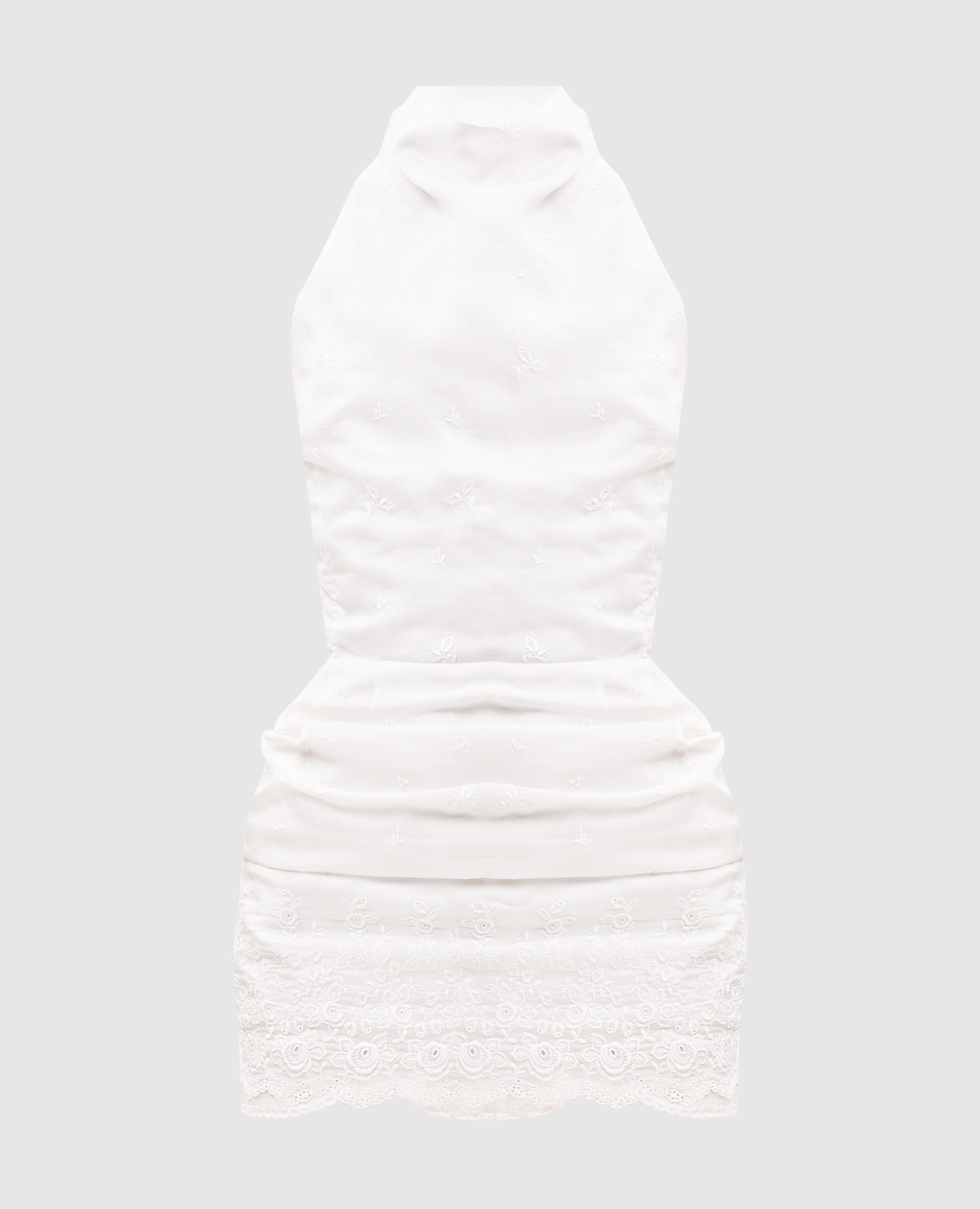 

Ivory silk and wool mini dress Magda Butrym, Beige