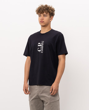C.P. Company Blue T-shirt with logo MTS134A005100W
