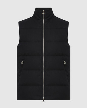 Castangia dal 1850 Black wool down vest MOD626
