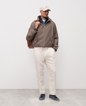 Brunello Cucinelli Beige linen pants MH255E1710
