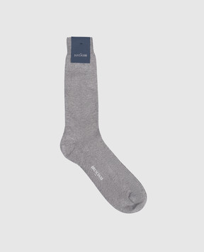 Bresciani Gray cotton socks MC014UN0006XX