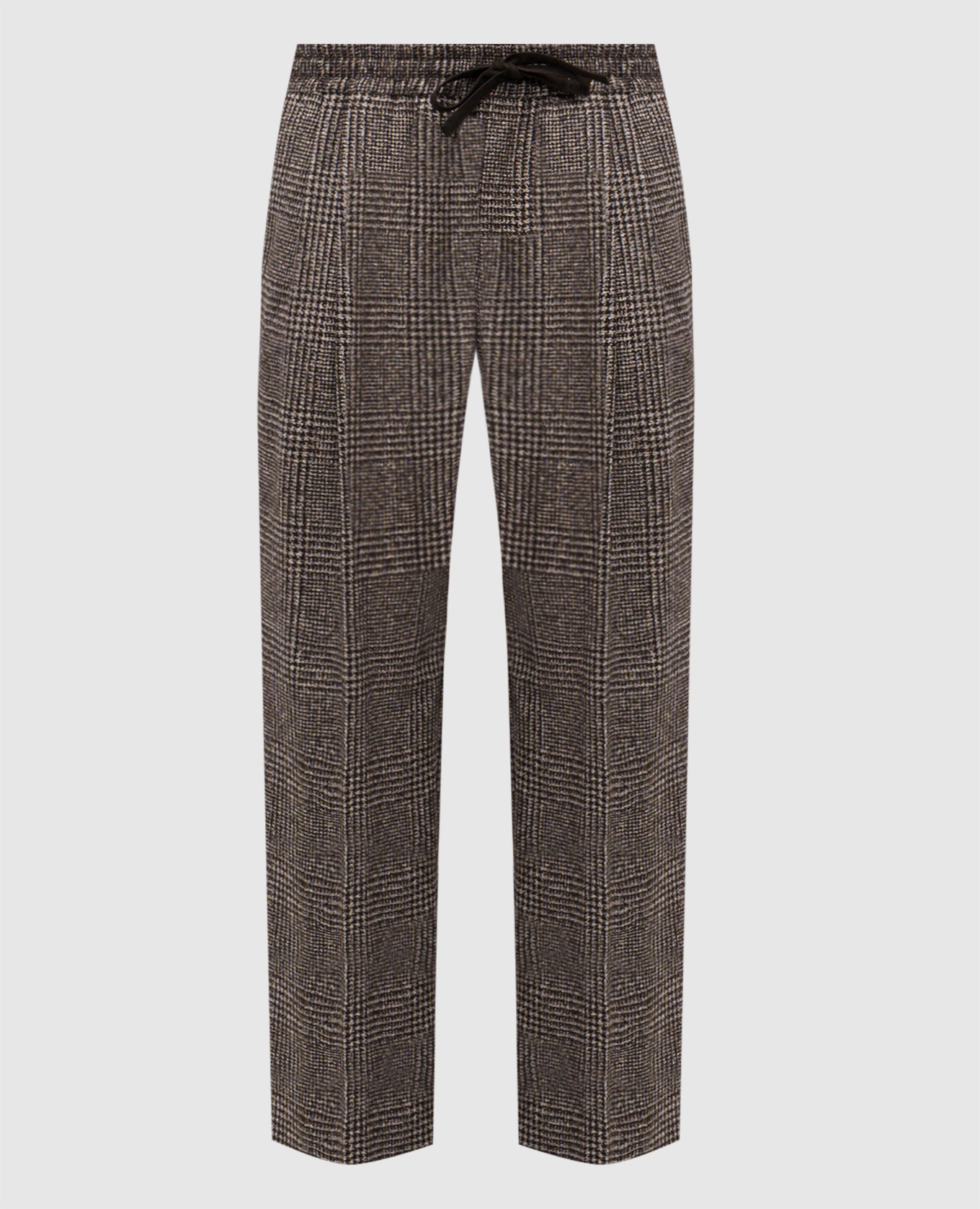

Brown checked wool pants Dolce&Gabbana