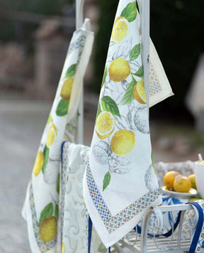 TESSITURA TOSCANA TELERIE White Cetara linen kitchen towel NC230007020067