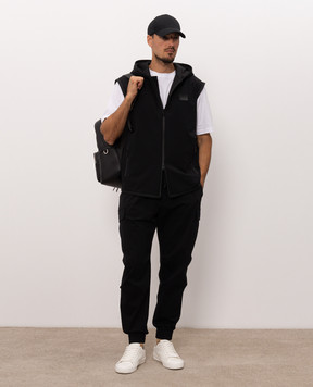 Dolce&Gabbana Black vest with logo patch G9AOGTGK305
