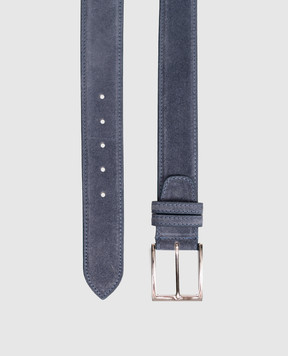 Cashmere&Whiskey Blue suede belt SUEDE