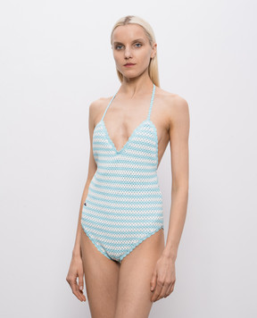 Simkhai Blue knitted swimsuit Karoline 3269022SW
