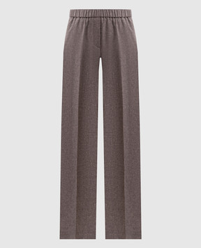 Peserico Brown wool pants P0453501948