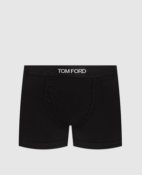 Tom Ford Black boxer briefs with contrast logo pattern T4LC31040