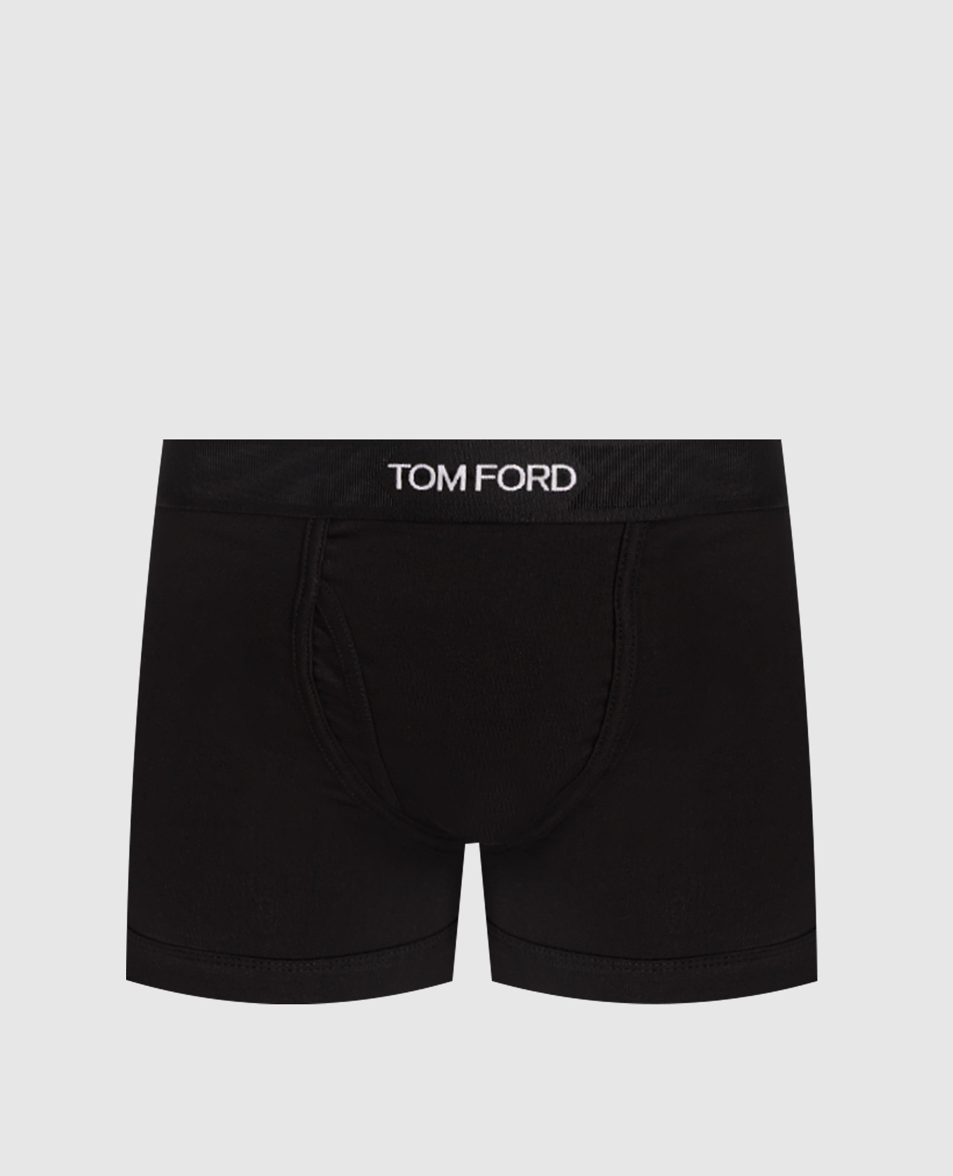 Black boxer briefs with contrast logo pattern