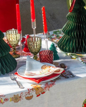 TESSITURA TOSCANA TELERIE Set of white linen napkins MARZAPEPE NT250134020067