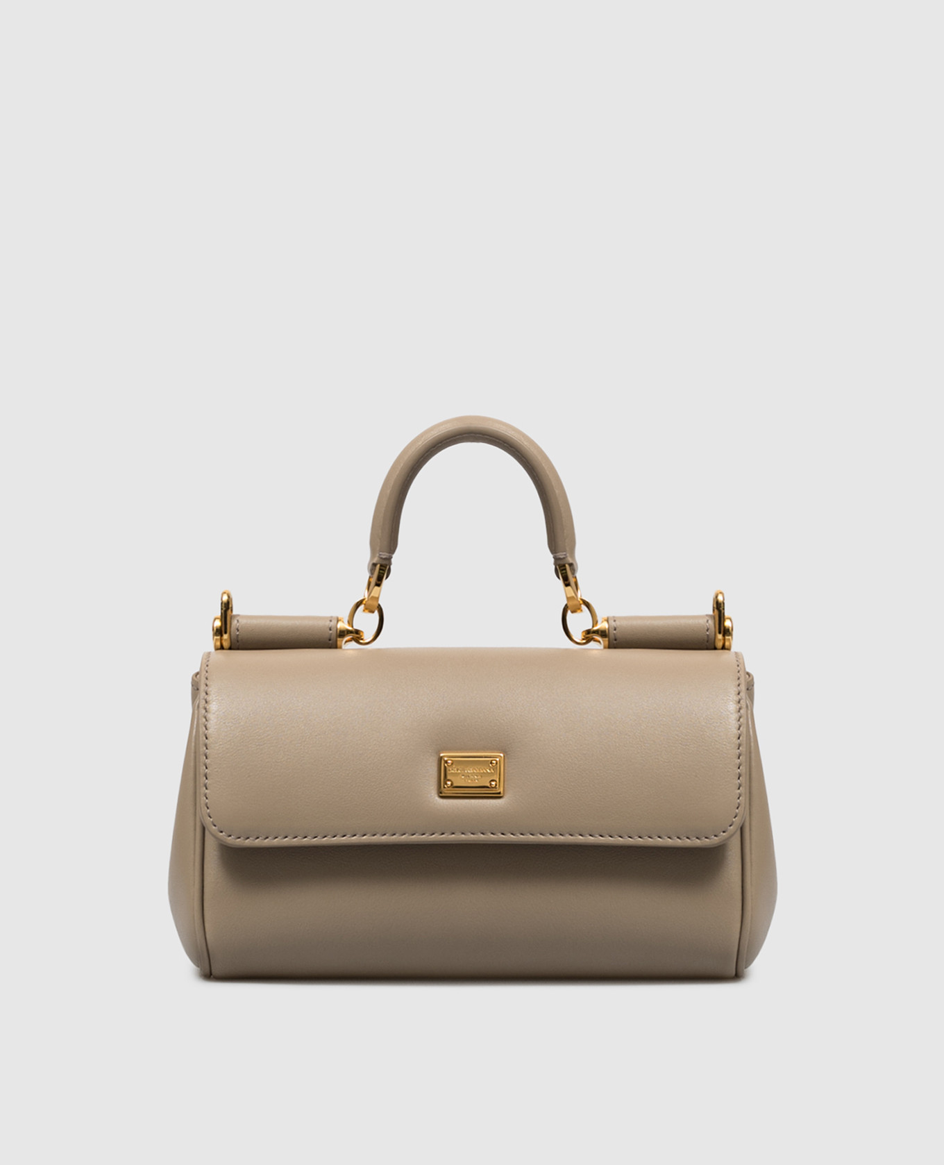Beige leather bag My Sicily