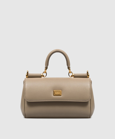 Beige leather bag My Sicily