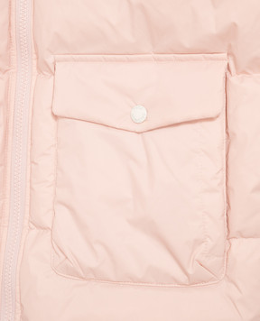 Yves Salomon Enfant Children's pink down jacket with rabbit fur 27WEM009XXDOXW