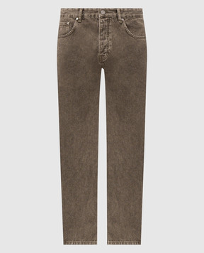 Trussardi Khaki jeans with embroidered logo P404HG04954NMJ390D80