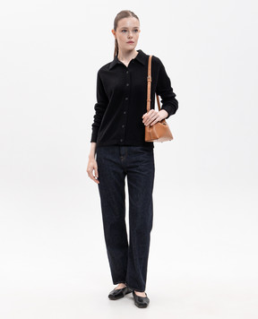 Toteme Black cashmere cardigan 243WRT0347YA0016